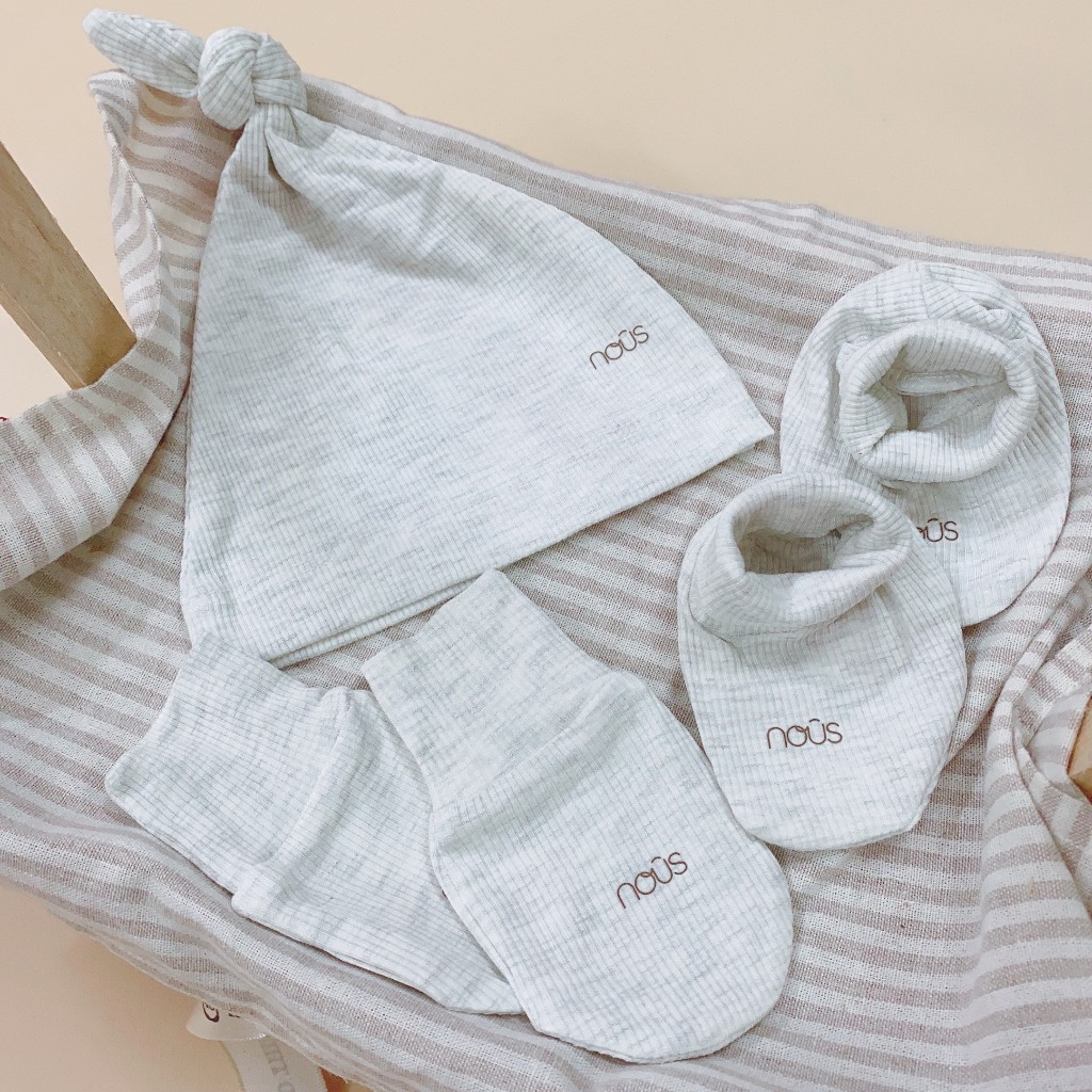 SET MŨ BAO CHÂN TAY NOUS CHO BÉ SƠ SINH CHẤT PETIT, THERMO, NU AIR