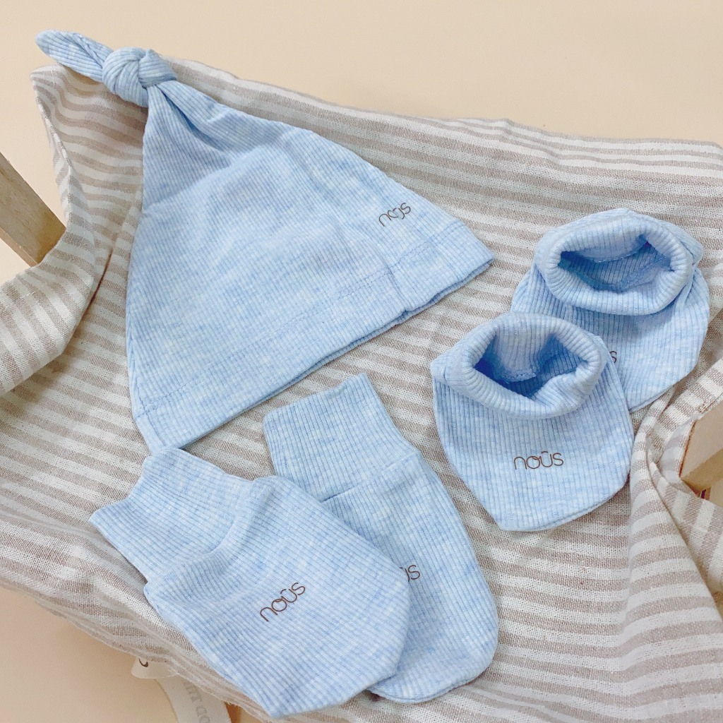 SET MŨ BAO CHÂN TAY NOUS CHO BÉ SƠ SINH CHẤT PETIT, THERMO, NU AIR