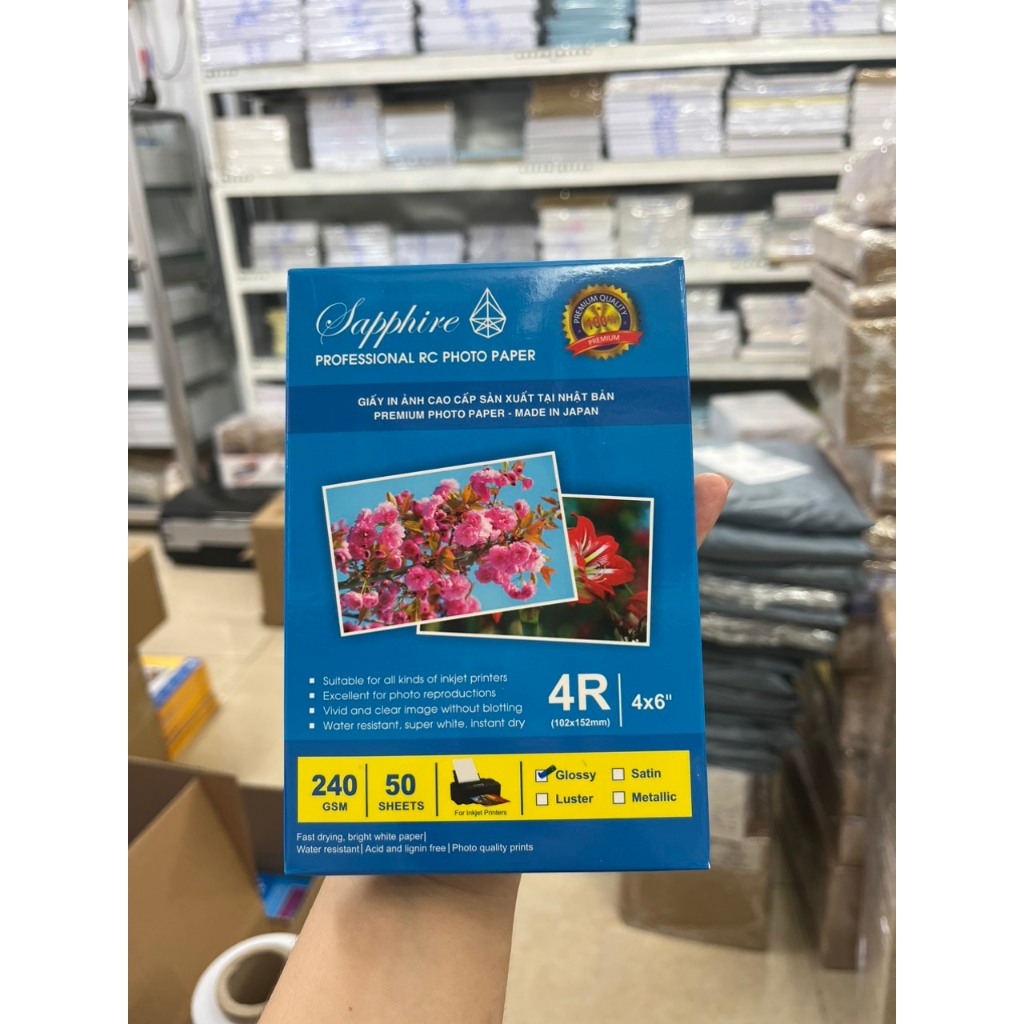 Giấy in Ảnh Sapphire RC Bóng Nhiều Kích Thước