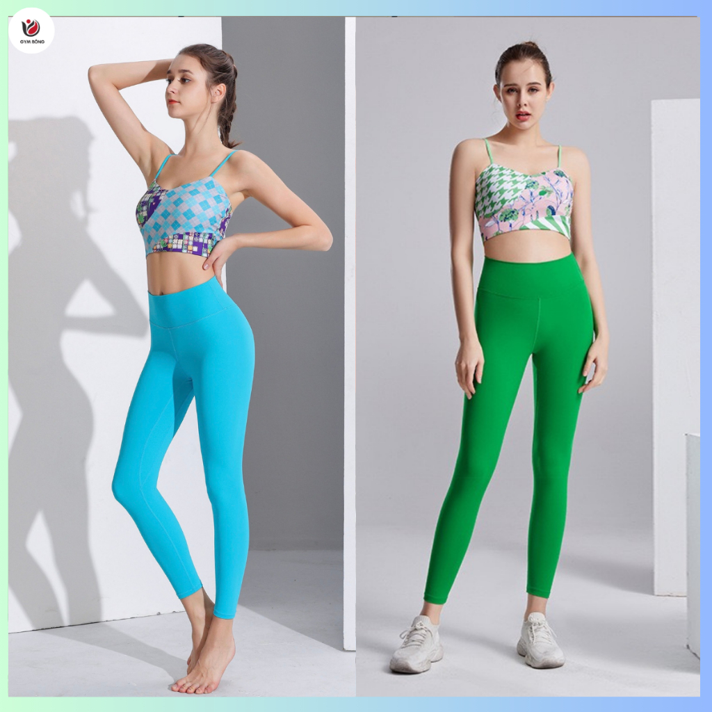 Set Đồ Tập Gym, Yoga, Thể Thao Thun Lạnh Mix Hoạ Tiết Cao Cấp Nhiều Màu Thấm Hút Mồ Hôi Co Dãn Siêu Xinh