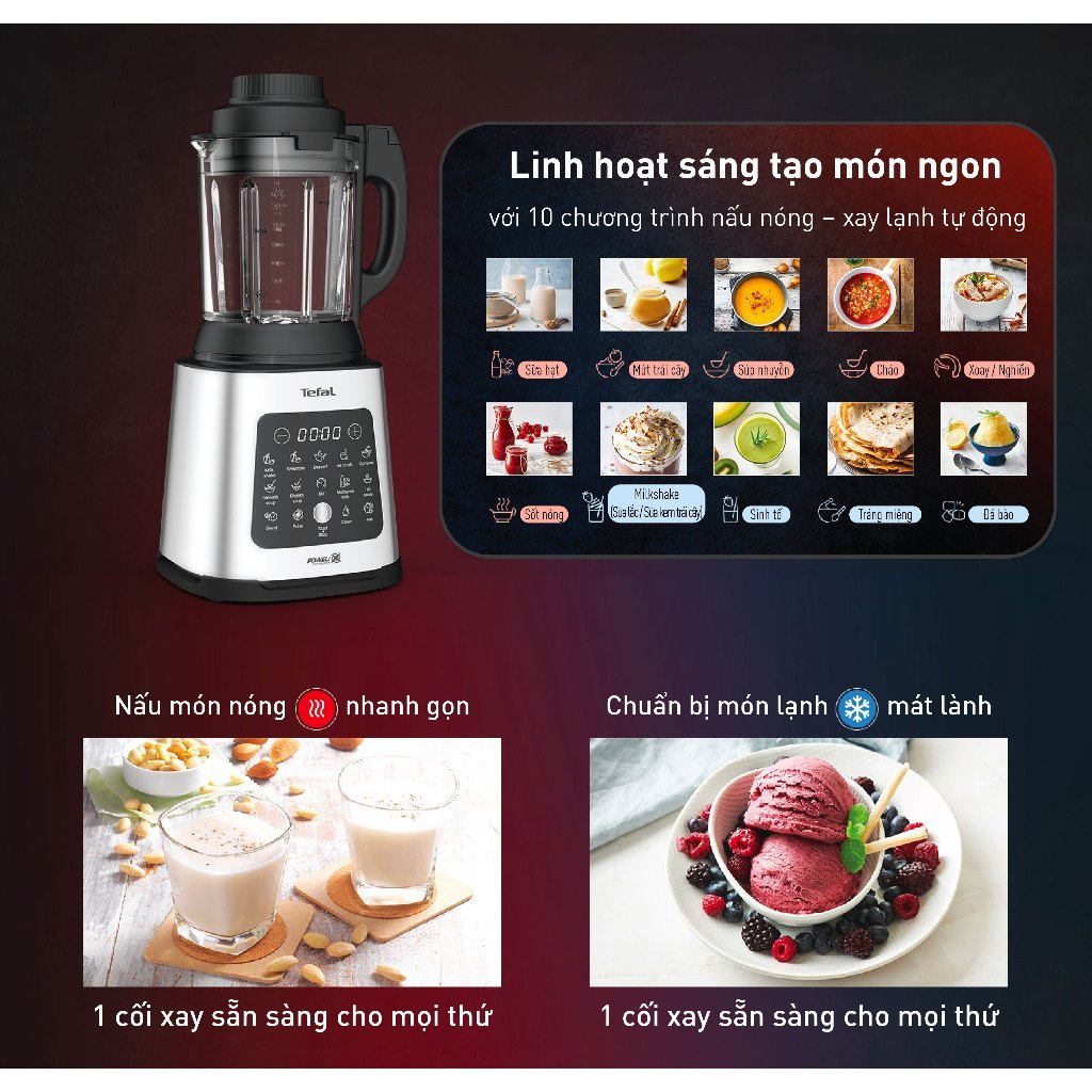 Máy làm sữa hạt, xay nấu đa năng Tefal - BL83SD66 1400W - xay sinh tố