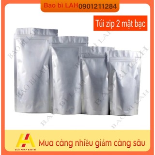 HN _ 1 Kg 0.5kg Túi Zip 2 mặt bạc mặt Bạc đầy đủ size