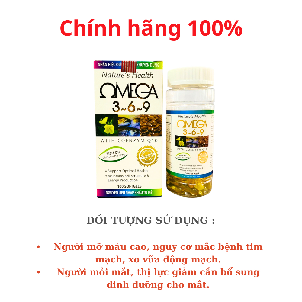 Omega 369 - Hộp 100 viên - Tăng cường dưỡng chất cho mắt giúp mắt sáng