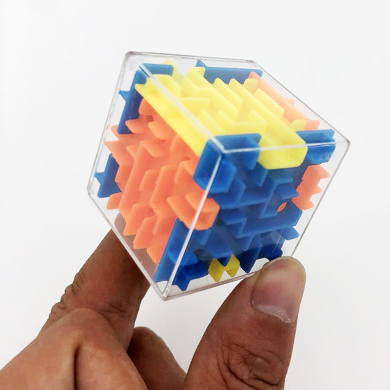 Đồ Chơi Khối Lập Phương Bi Dẫn Mê Cung 3D Trong Suốt Giúp Giảm Căng Thẳng