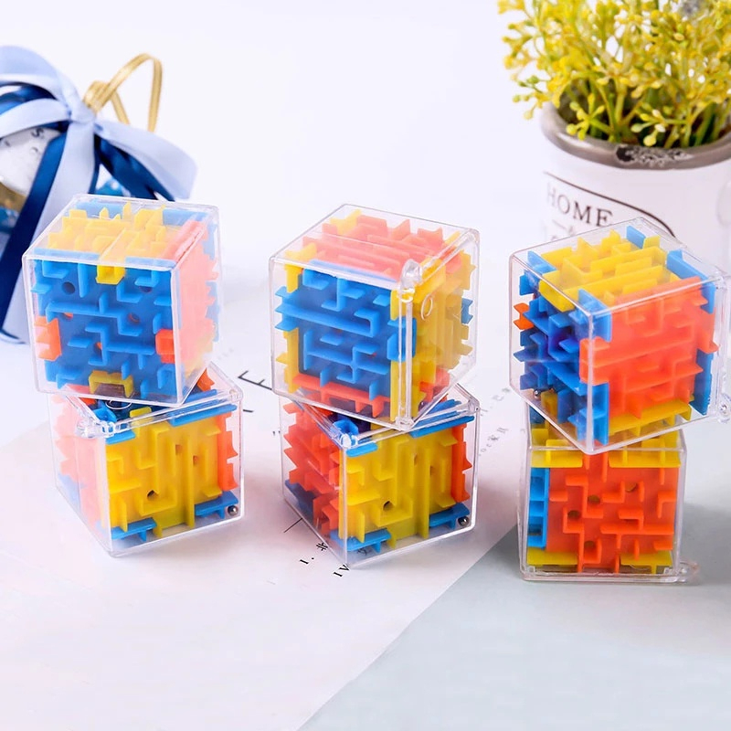 Đồ Chơi Khối Lập Phương Bi Dẫn Mê Cung 3D Trong Suốt Giúp Giảm Căng Thẳng