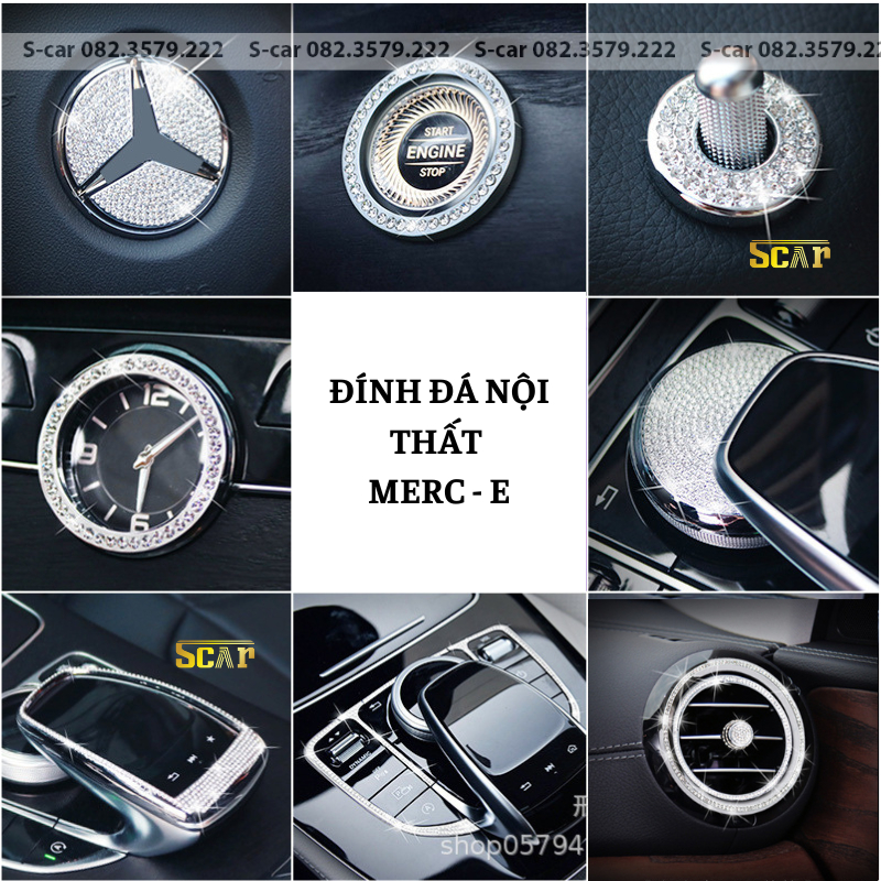 Bộ đính đá cao cấp đầy đủ full xe Mercedes E180 - E200 - E200 Exclusive - E300 - E350AMG- Scarvn