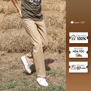  Quần dài nam Kaki cao cấp form Regular suông đứng Quần Khaki Trouser ống đứng 01 Brown 