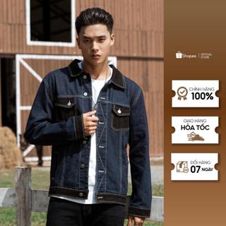 Áo khoác nam jacket Denim màu Dark Blue,  Classic Indigo Denim Jacket Ryder