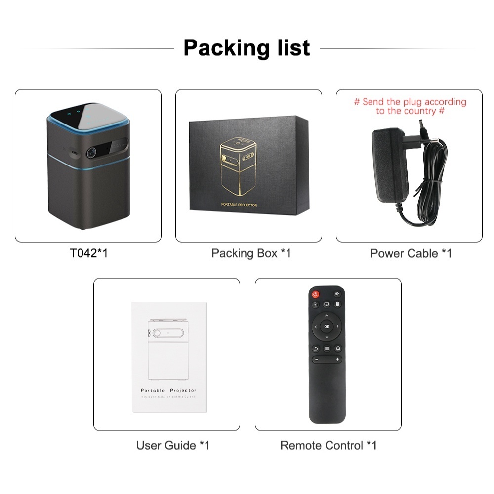 Máy chiếu Nano MỚI 9000Lumens ⭐ Máy chiếu Ultra HD 4K 1080P Văn phòng tại nhà Màn hình LCD thông minh LED Máy chiếu mini