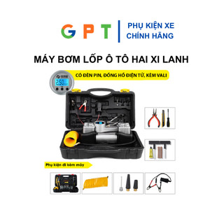 Máy Bơm Lốp Ô Tô 2 Xi Lanh Đồng Hồ Cơ - Đồng Hồ Điện Tử Tự Ngắt - Mạnh Mẽ - Bảo Hành 12 Tháng