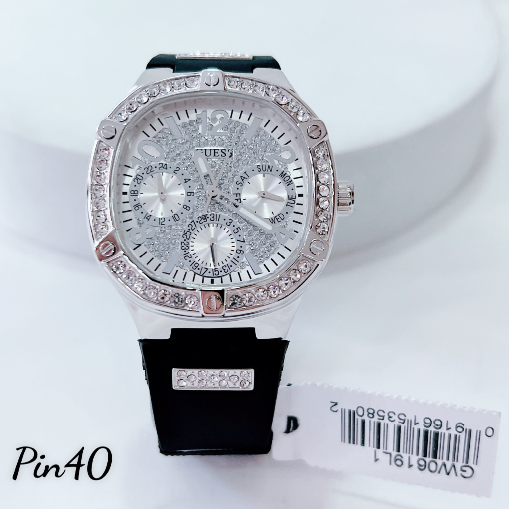 Đồng Hồ Unisex Guess GW0558L2 /GW0619L2  Dây Silicone Dây Thép - Size 40mm