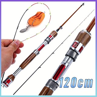 Cần câu Spinning 1.2M Sợi carbon mềm Thuyền bè cần câu cá Dụng cụ câu cá 2 phần Đối với cần câu cá nước biển