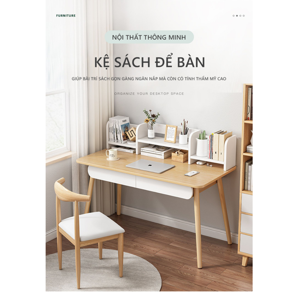 Kệ sách để bàn decor bàn làm việc tiết kiệm diện tích thương hiệu TIMIO - TP261