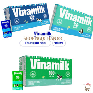Thùng Sữa Tươi Vinamilk 100% 48 Hộp x 110ml