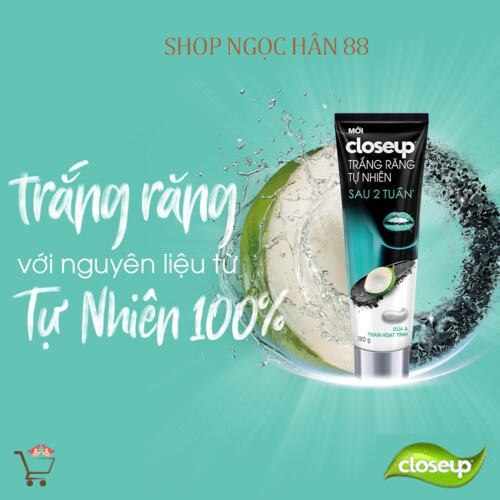 Kem đánh răng Closeup bạc hà/Băng Tuyết/ Detox Trắng Răng Than Hoạt Tính- Tuýp 180g