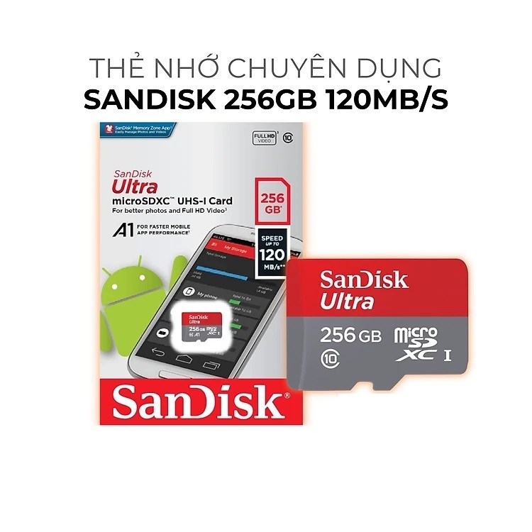 Thẻ Nhớ Micro SDXC SanDisk UHS 128GB Class 10 - Hàng Chính Hãng