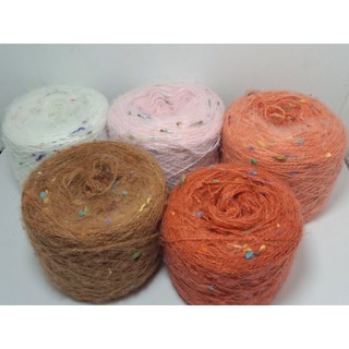 Len mohair đốm -cuộn 100gr