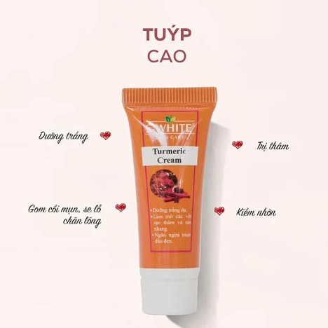 Kem S-White Turmeric Cream Giảm Mụn Dưỡng Trắng Mịn Da toàn thân 10g