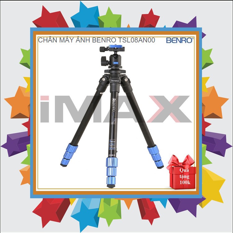 CHÂN MÁY ẢNH BENRO TSL08AN00 (màu xanh) - HÀNG NHẬP KHẨU + QUÀ TẶNG
