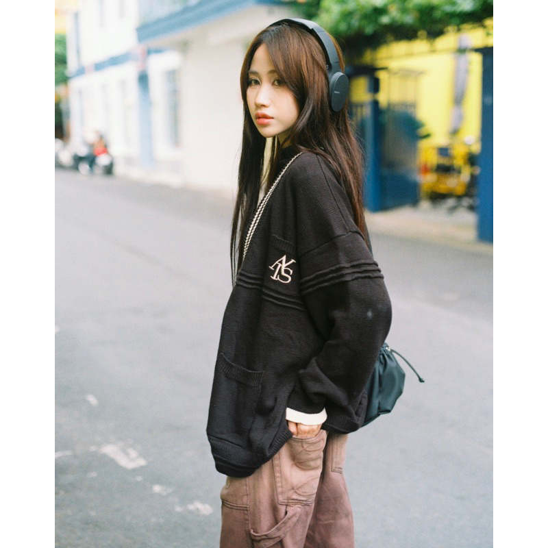 Áo 𝐀𝐓𝐘𝐒® 𝐓𝐖𝐎 𝐁𝐎𝐑𝐃𝐄𝐑𝐒 𝐊𝐍𝐈𝐓 𝐂𝐀𝐑𝐃𝐈𝐆𝐀𝐍