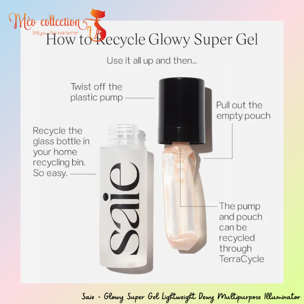 Bắt sáng dạng lỏng Saie - Glowy Super Gel Lightweight Dewy Multipurpose Illuminator