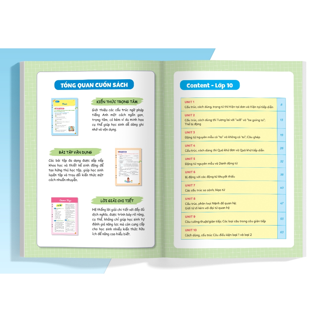 Sách Sổ tay ngữ pháp và bài tập tiếng Anh lớp 10-11-12  - MGB