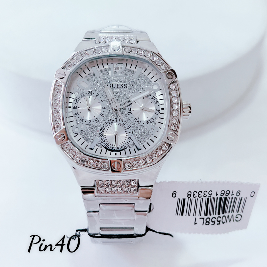 Đồng Hồ Unisex Guess GW0558L2 /GW0619L2  Dây Silicone Dây Thép - Size 40mm