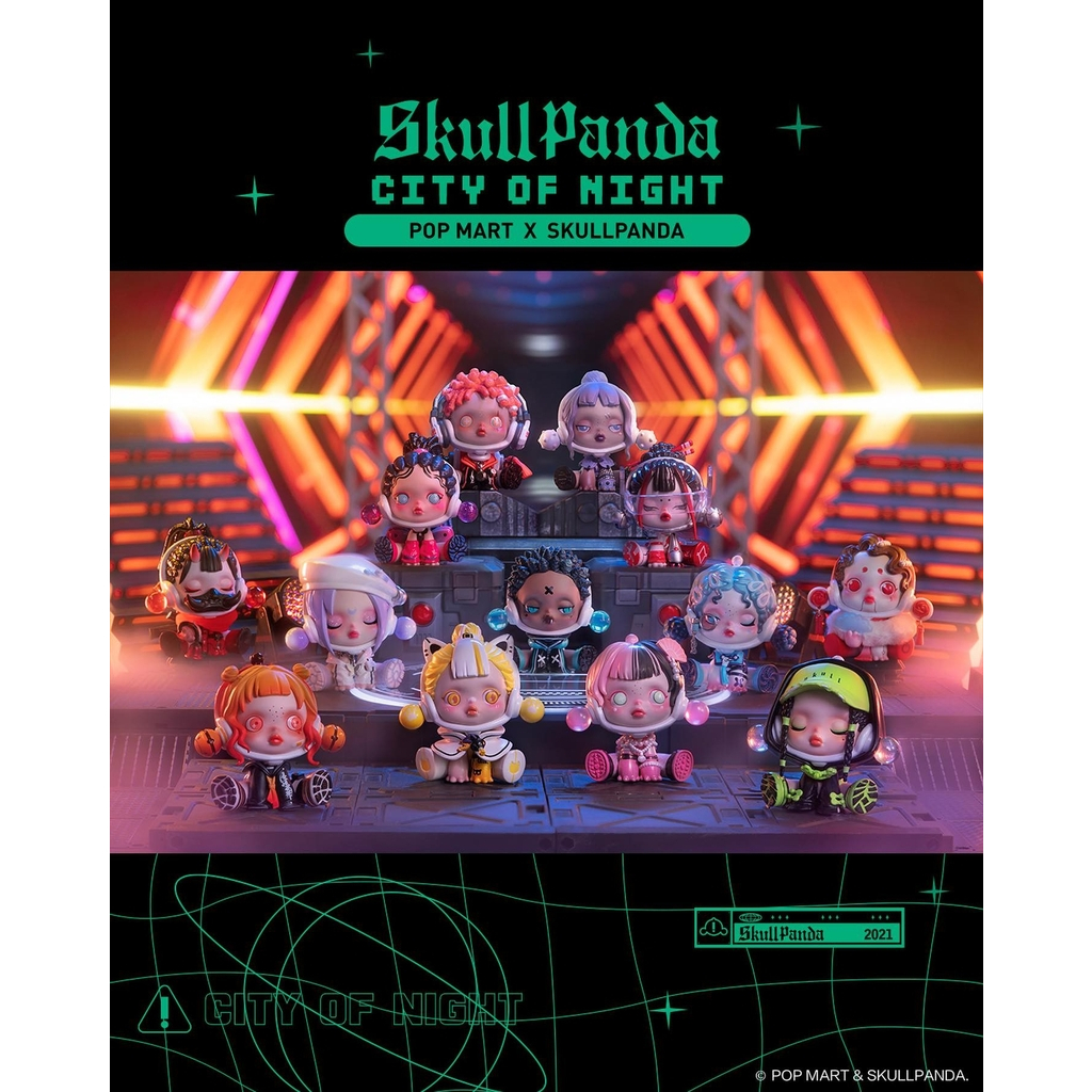 Mô hình đồ chơi Blind box Skull Panda City Of Night Series  - POP MART
