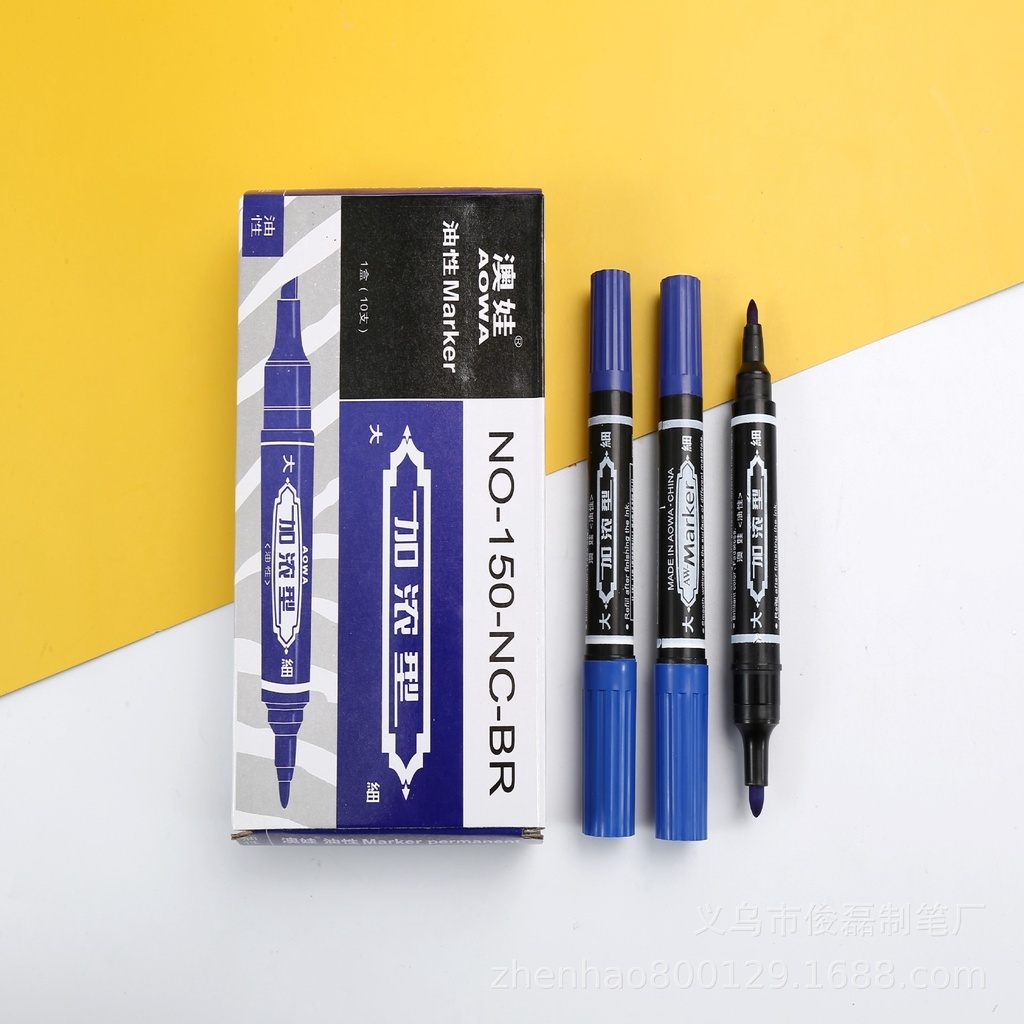 Bút lông dầu 2 đầu - Bút dạ nhanh khô không trôi giá rẻ P0625