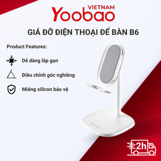 Giá đỡ điện thoại đa góc Yoobao B6 có gương soi tiện lợi, nhỏ gọn, chắc chắn, dùng cho điện thoại, máy tính bảng