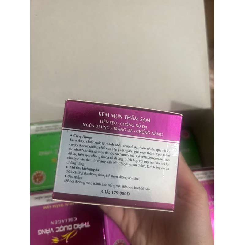 KEM MỤN THÂM SẠM THẢO DƯỢC VÀNG COLLAGEN 15g