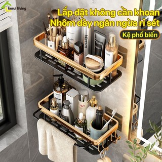 Giá Kệ NAGO Đa Năng đựng đồ để trong nhà vệ sinh Dán Tường bằng Hợp Kim Nhôm Chống Gỉ