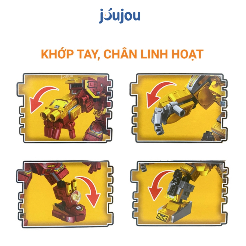 Đồ chơi Lắp ráp Mô hình HulkBuster Iron Man 3 trong 1 Jujou gồm 320+ PCS chất liệu nhựa cao cấp an toàn cho bé