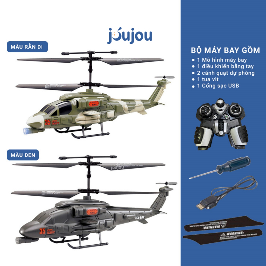 Đồ chơi máy bay điều khiển từ xa Jujou, trực thăng đặc nhiệm chiến đấu DK81192 chất liệu nhựa cao cấp an toàn cho bé
