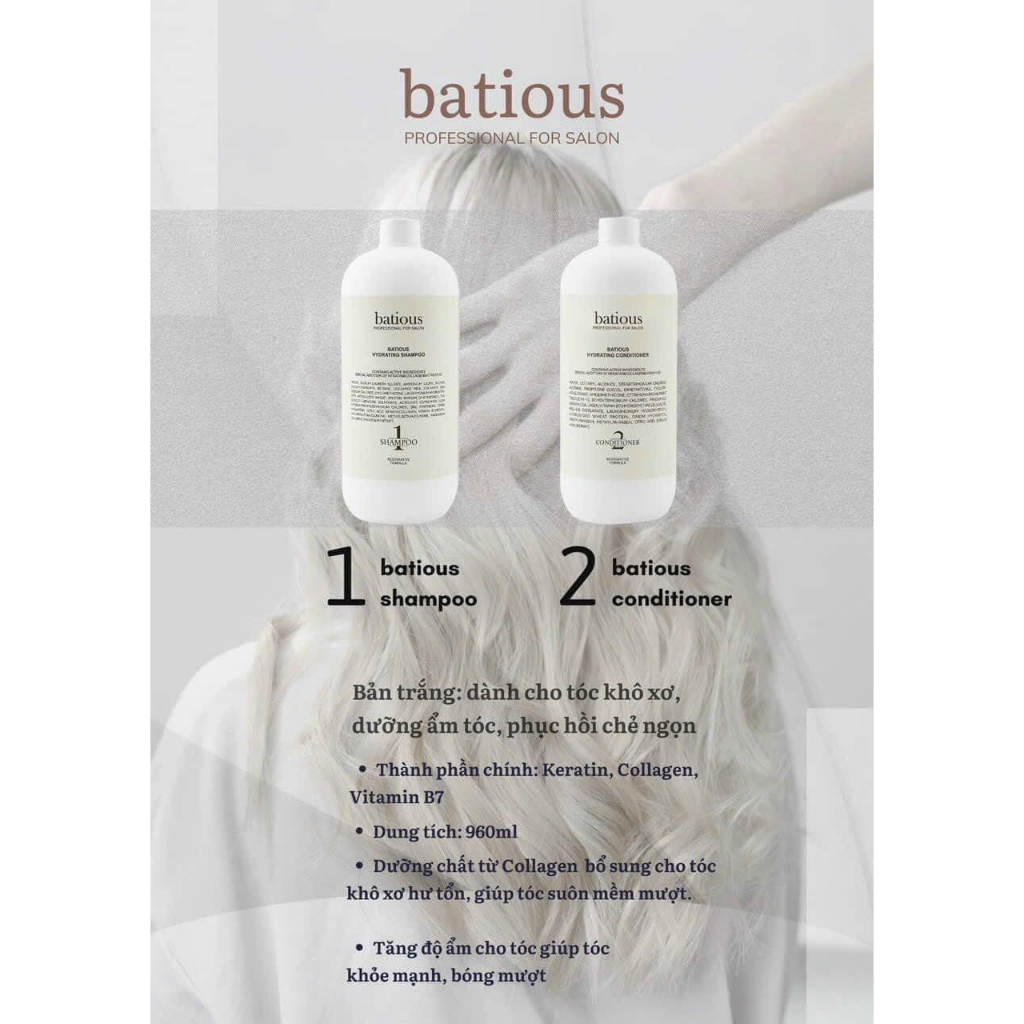 DẦU GỘI XẢ BATIOUS 500ML
