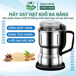 Máy xay hạt khô đa năng, xay bộ khô, xay tiêu xay hạt cà phê,công suất 300w,6 lưỡi dao cực bén, chất liệu cối inox