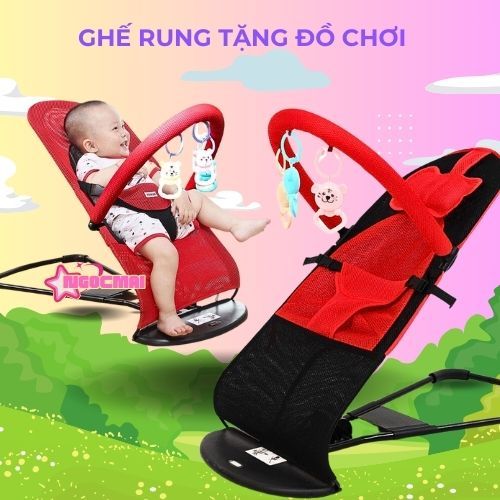 ⚡Ghế nhún chuẩn hãng ⚡có rung cho bé + Tặng thanh treo đồ chơi⚡ .