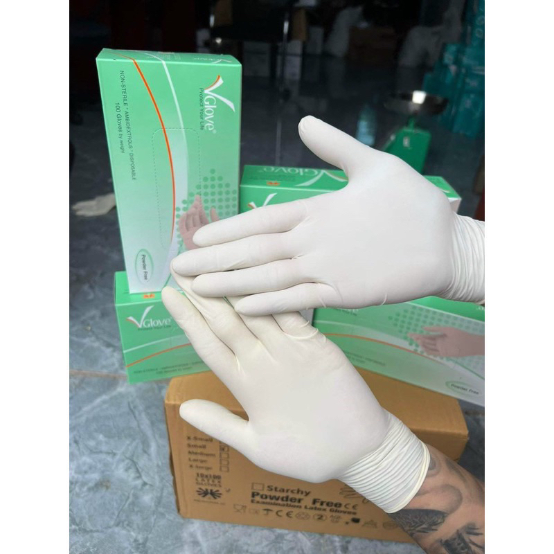 Gang Tay Trắng không bột & Có Bột hàng Loại 1 Cho SPA -TMV