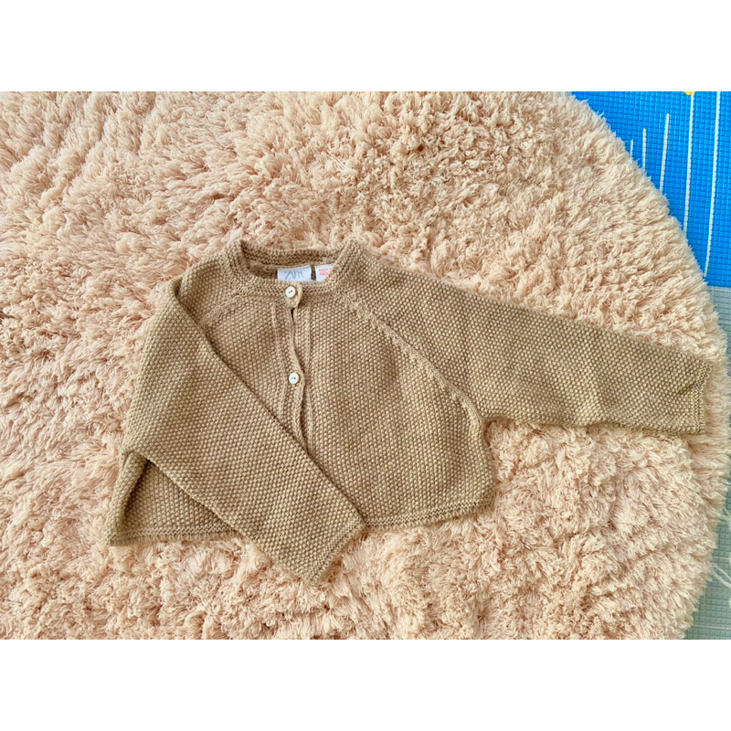 Áo len cardigan Zara croptop cho bé gái 9-12m