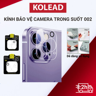 Kính Bảo vệ camera trong suốt KOLEAD 002 bảo vệ tuyệt đối, chống ố vàng, chống bám màu dành cho đủ các dòng iphone