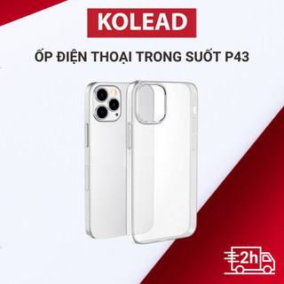 Ốp lưng trong suốt Cao Cấp KOLEAD P43 chống xước, silicon dẻo siêu bền chống ố Iphone 11 12 13 14 15 Promax PRO PLUS