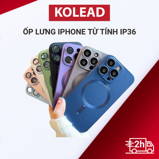 Ốp điện thoại hỗ trợ sạc từ tính KOLEAD P36 bảo vệ camera chống bám vân tay dành cho iphone 11 12 13 14 15 Promax