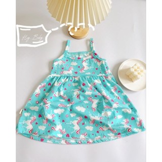 đầm váy hai dây bé gái - váy hai dây cotton xuất mềm,mát