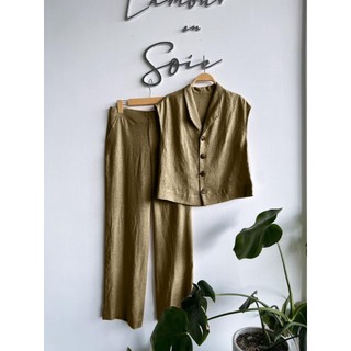 Bộ Đồ Nữ, Áo Xát Nách, Quần Ống Suông, Bộ Tơ Xước Nhật, Set Mặc Ở Nhà, Đi Chơi, Mã Y2