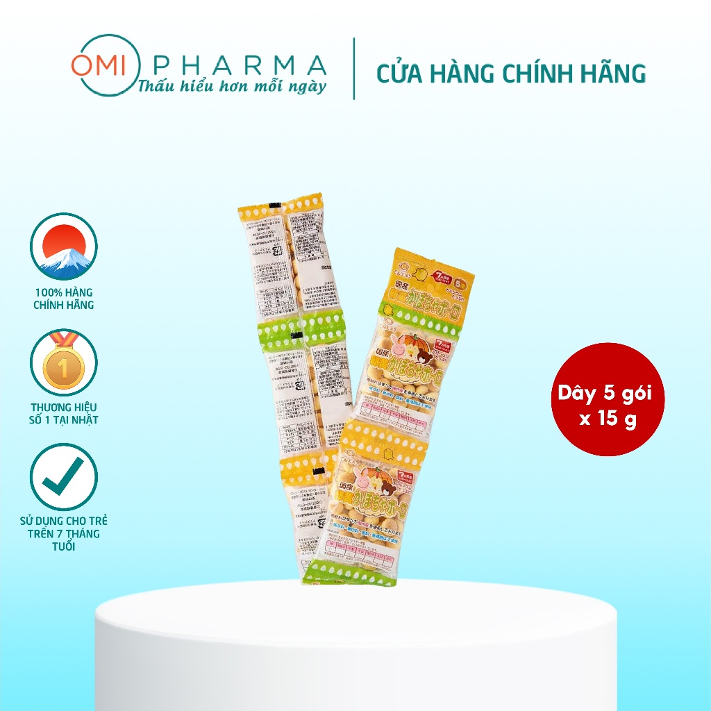 Bánh Viên Boro Lòng Đỏ Trứng Và Bí Ngô Iwamoto S Select Nhật Bản (Dây 5 gói x 15 g)