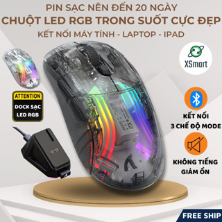  Chuột Không Dây Bluetooth Gaming X2 SUPER VIP NEW 2025 LED RGB 10 Chế Độ LED 