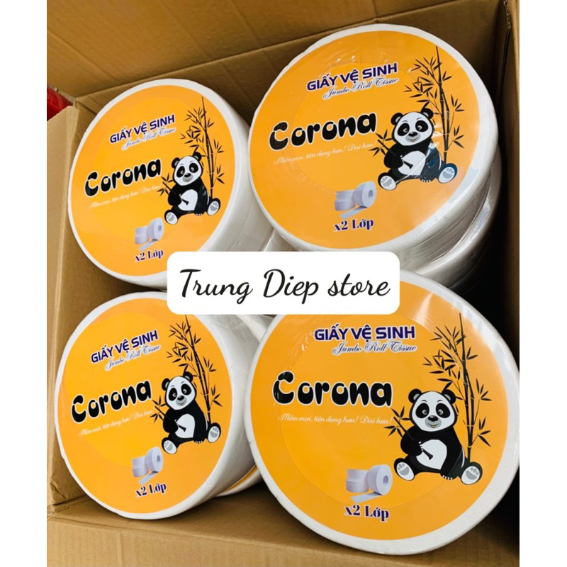 Giá sỉ 1 thùng 20 cuộn giấy vệ sinh 500g cuộn tròn chắc có lõi