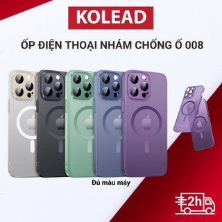 Ốp điện thoại nhám chống ố vàng, chống vân tay KOLEAD 008 hỗ trợ magsafe dành cho iphone 12 13 14 pro promax plus