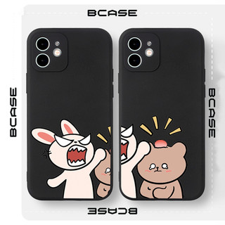 Ốp Điện Thoại TPU Dẻo Cặp đôi thỏ gấu cáu kỉnh siêu cute Iphone 14 13 12 11 Pro Promax 6S 7 8 Plus X XR XSMax qh6028