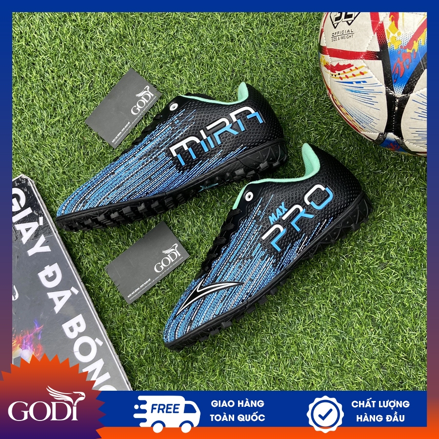 Giày đá bóng trẻ em, nam nữ sân nhân tạo size 33,34,35.36 đến size 44 - Giày đá banh bền, đẹp, rẻ đinh TF màu đen GODI